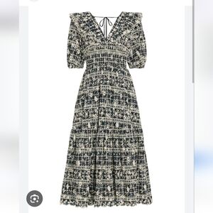 En Saison Alessandra Eyelet Midi Dress Size Small